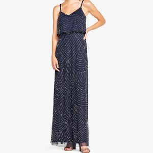 Adrianna Papell Art Deco Beaded Dress